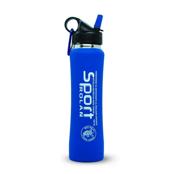 Botella Deportiva Rolan Térmica Acero Inoxidable Engomado 500ml Azul