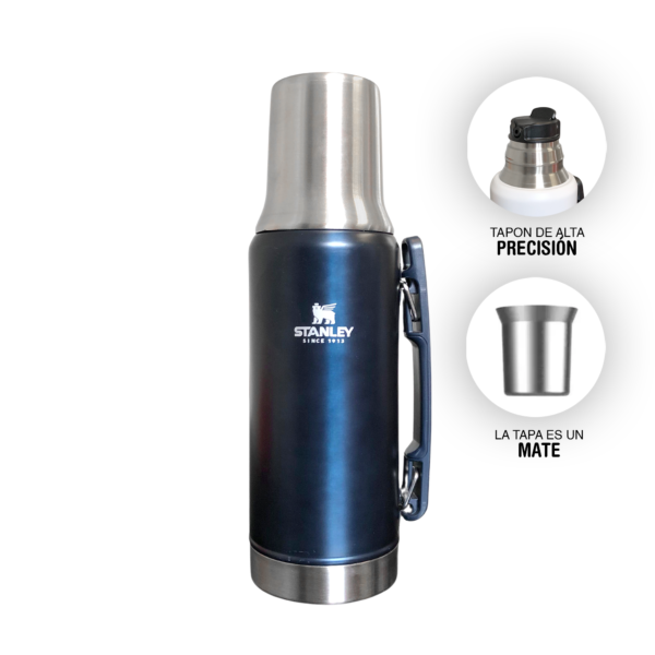 Termo Mate System 2 en 1 Simil Stanley Azul