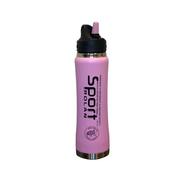 Botella Deportiva Rolan Térmica Acero Inoxidable Engomado 750ml COLOR ROSA