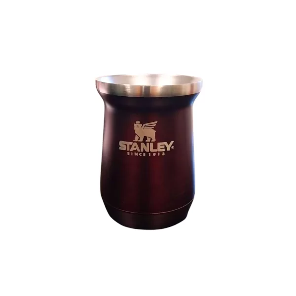 Mate Premium Simil Stanley 260 ml – Acero Inoxidable BORDO METALIZADO