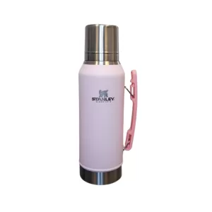 Termo Premium 1.2L Símil Stanley con pico cebador y manija rebatible ROSA