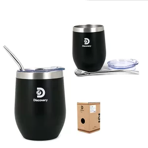 Mate con bombilla Discovery 350ml COLOR NEGRO COD:13677F